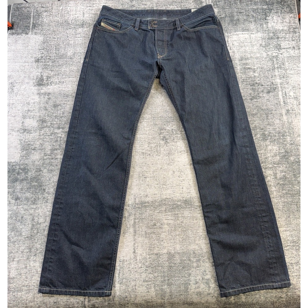 Diesel Viker R-Box Jeans Mens 38 Dark Wash Button Fly Straight Leg Cotton Denim